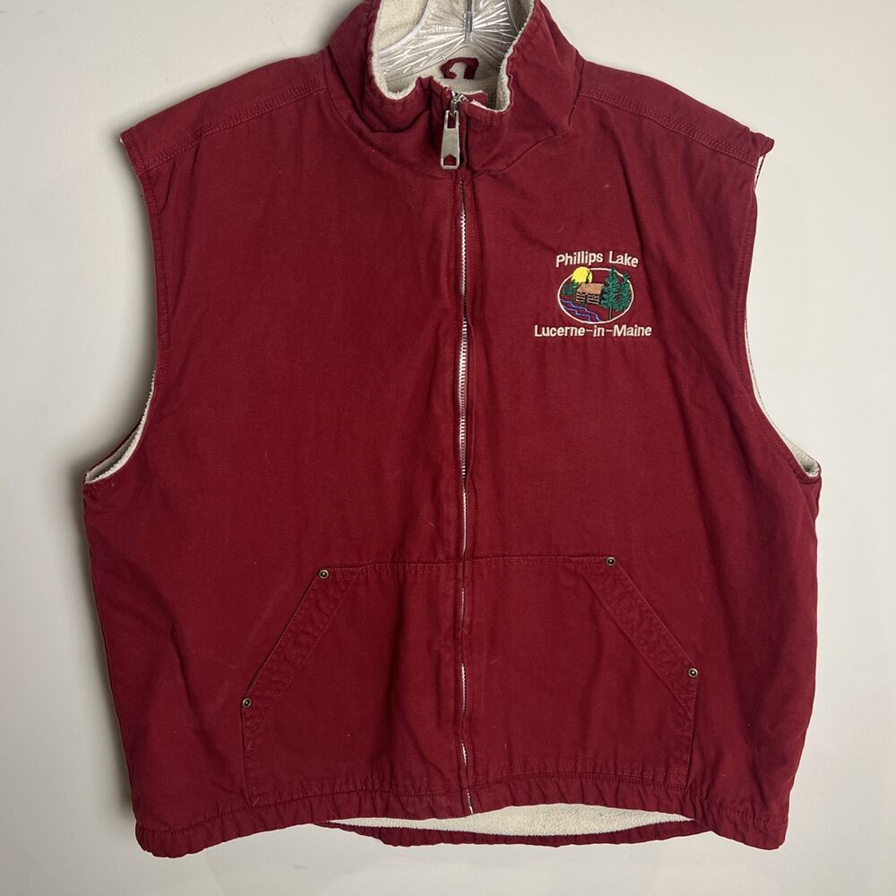 Original Cold Storage Best Sherpa Lining Red Fisher "Phillips Lake" Mens X-Large